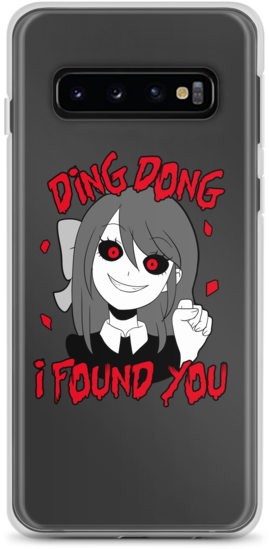 Creepy Anime Character Phone Case PNG image