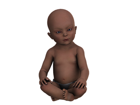 Creepy C G Baby Sitting PNG image
