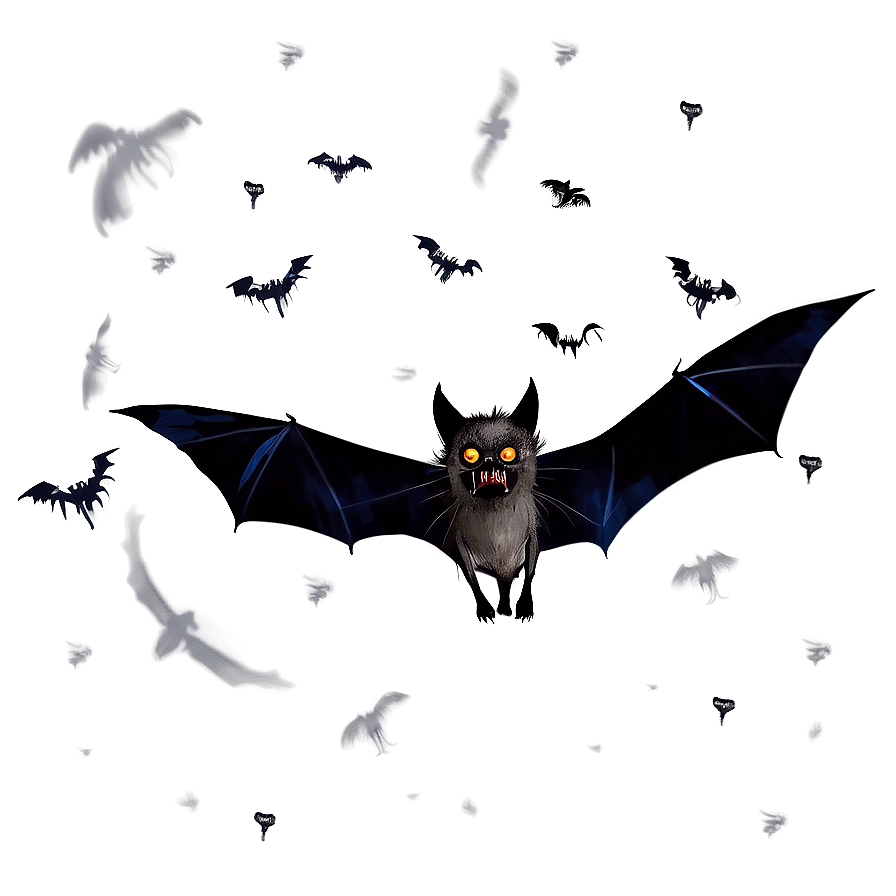 Creepy Cave Bats Png 05232024 PNG image