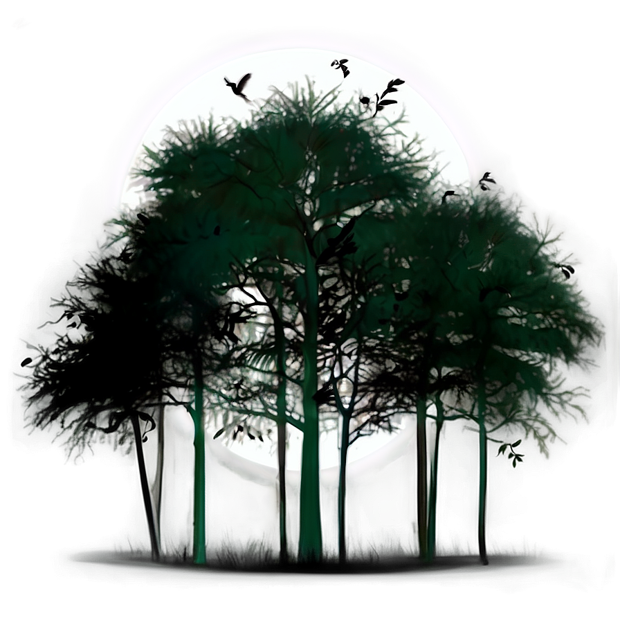 Creepy Dark Forest Png Hta PNG image