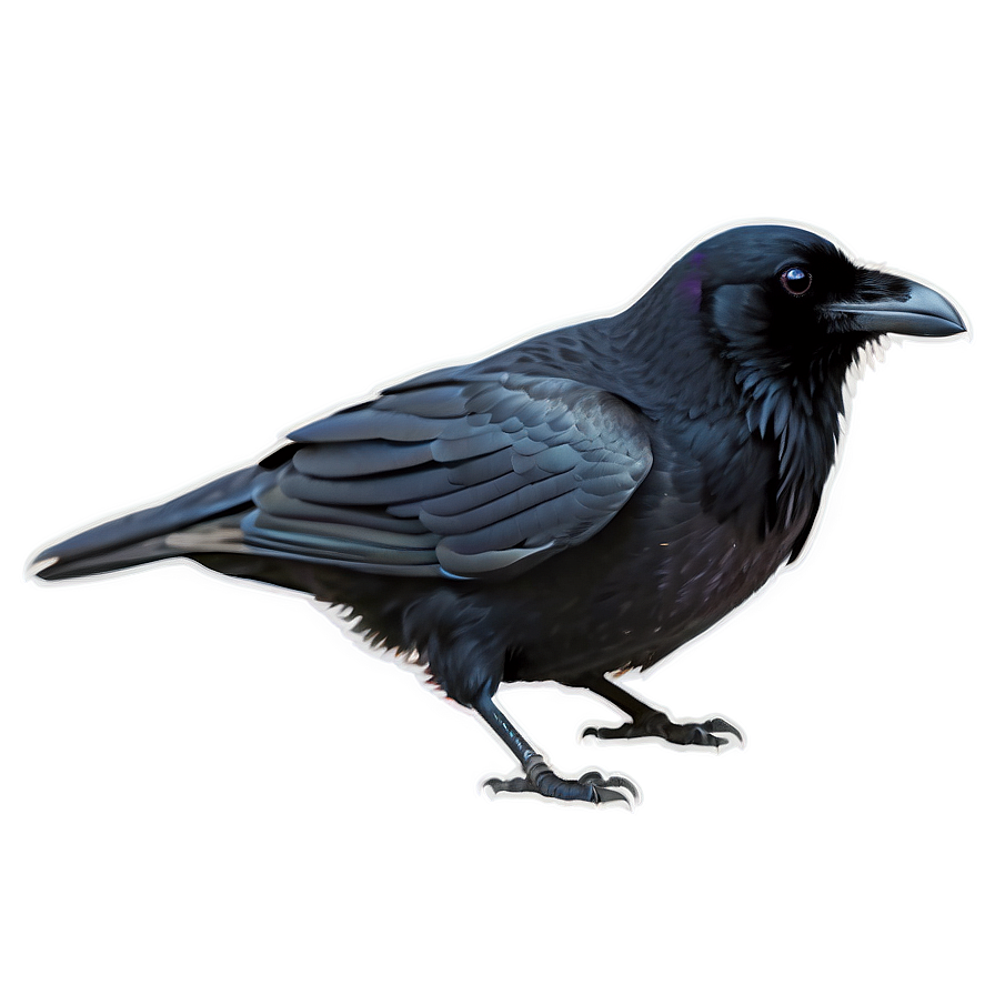 Creepy Raven In Fog Png 06122024 PNG image