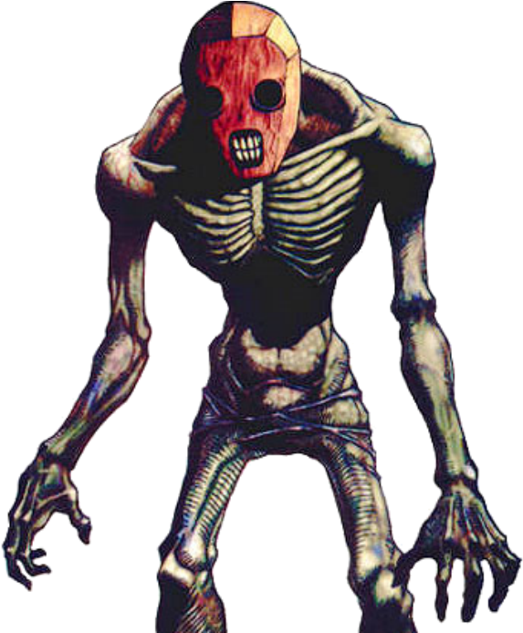 Creepy_ Skeletal_ Creature_ Artwork PNG image