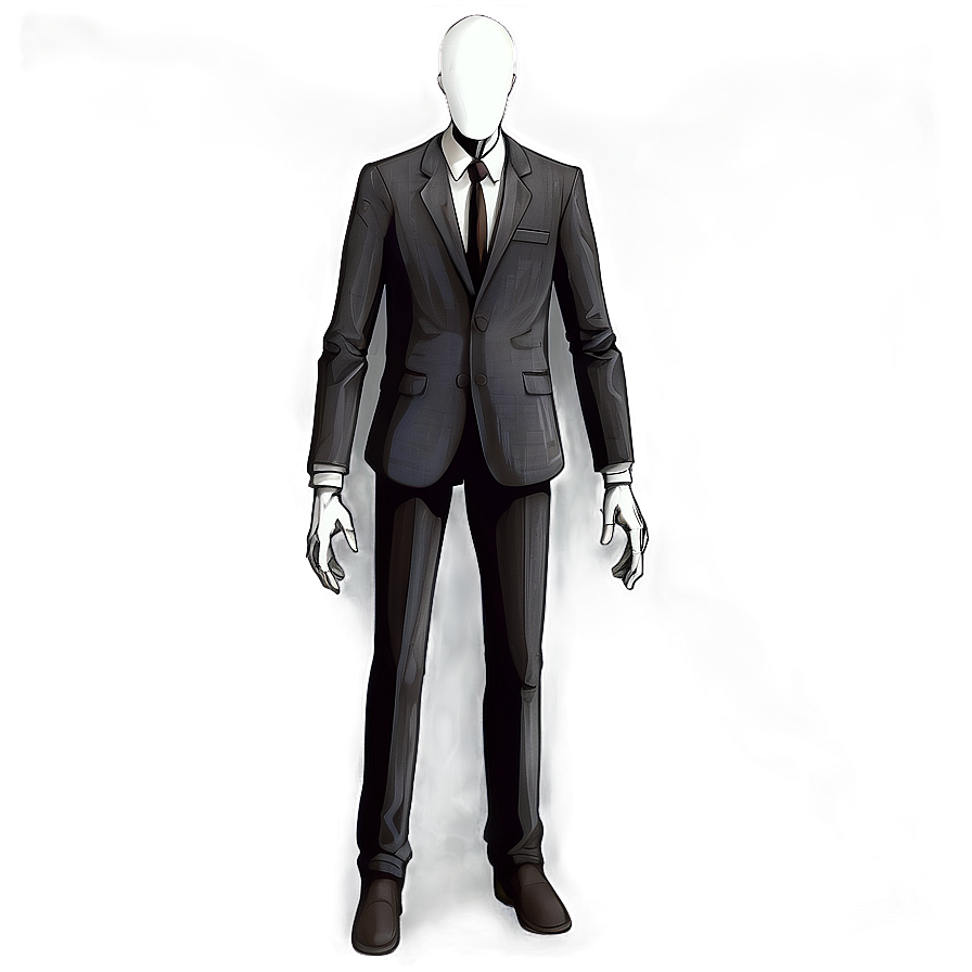 Creepy Slender Man Art Png 05252024 PNG image