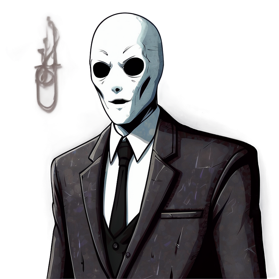 Creepy Slender Man Art Png 05252024 PNG image