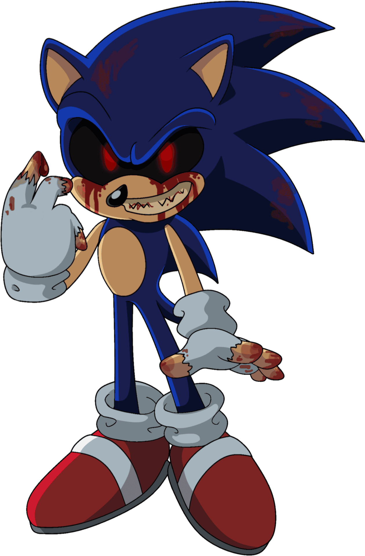 Creepy Sonic E X E Artwork.png PNG image