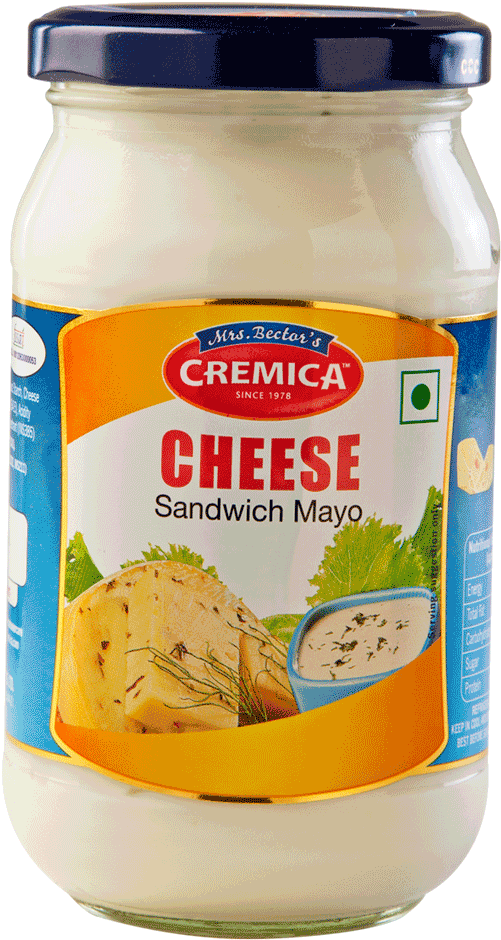 Cremica Cheese Sandwich Mayo Jar PNG image