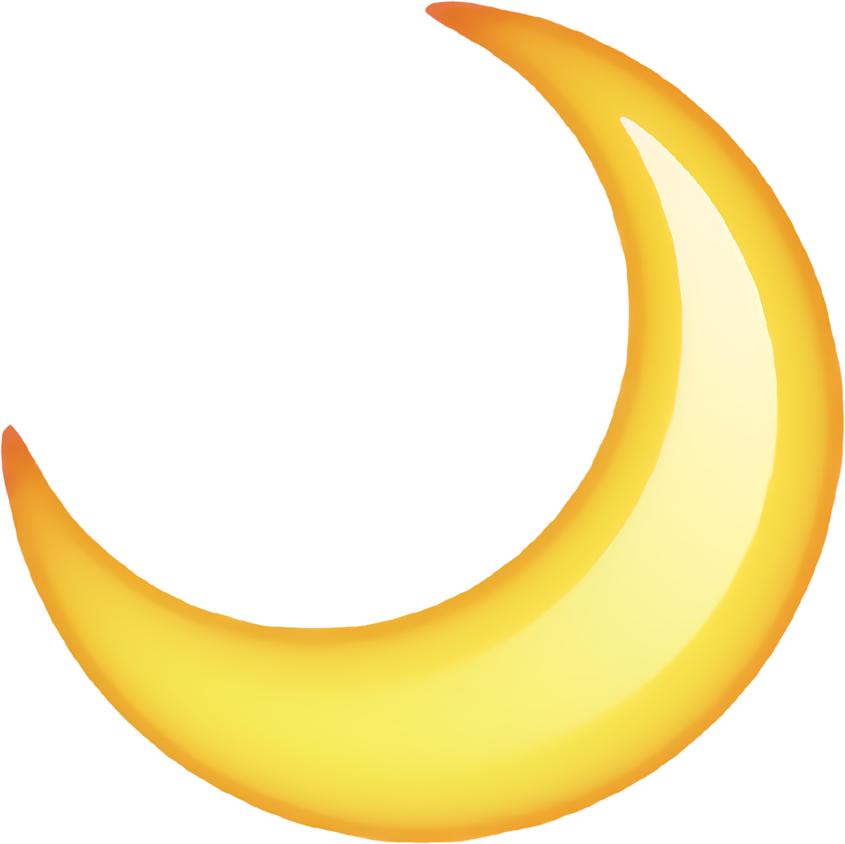 Crescent Moon Emoji PNG image
