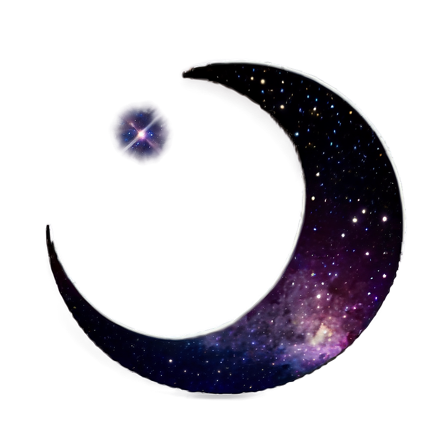 Crescent Moon Galaxy Png 06252024 PNG image