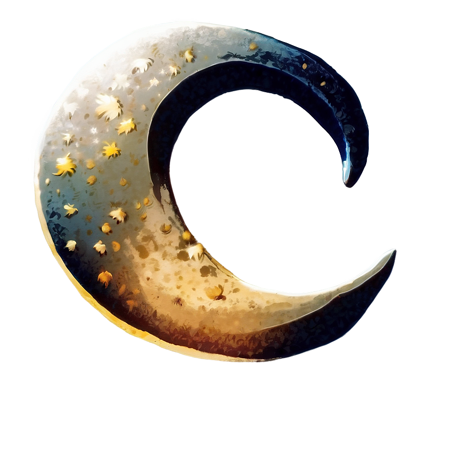 Crescent Moon Illustration Png 06252024 PNG image