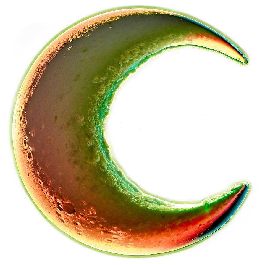 Crescent Moon In Aurora Png 97 PNG image