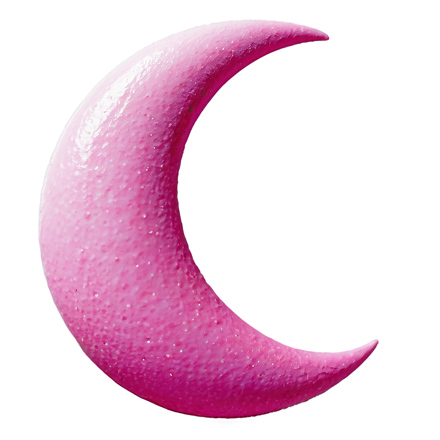 Crescent Moon In Dreamy Pink Png 05212024 PNG image