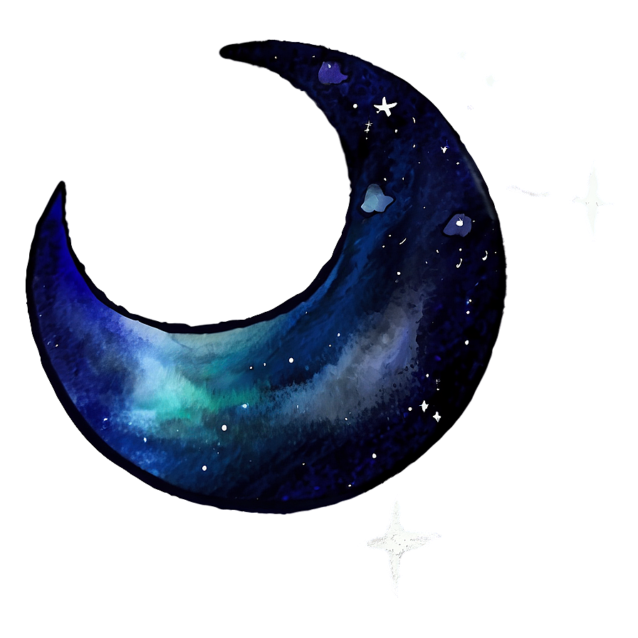 Crescent Moon In Watercolor Png 05212024 PNG image