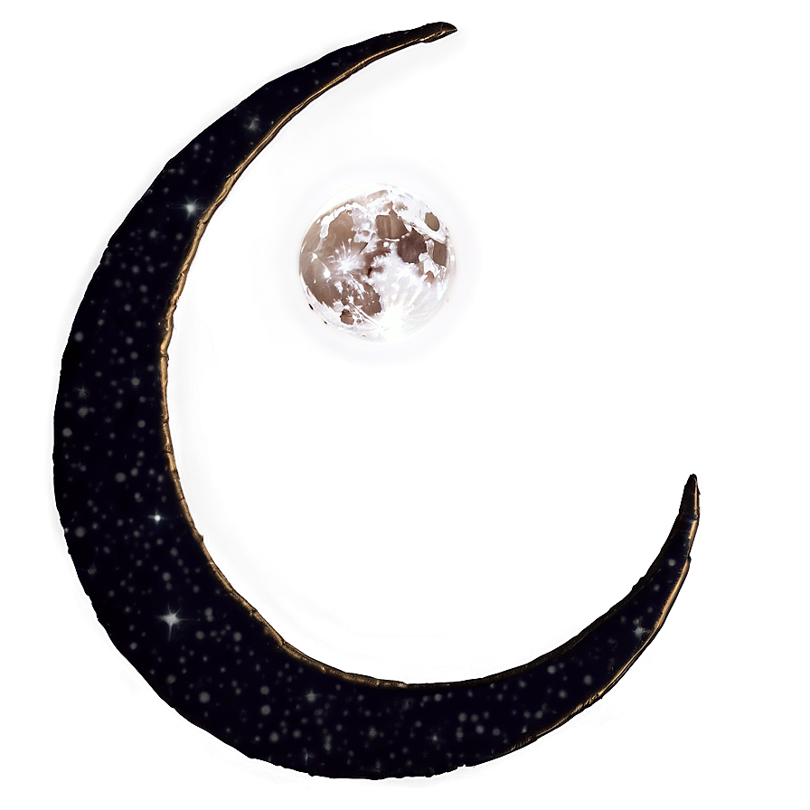 Crescent Moon Night Sky Png 06252024 PNG image