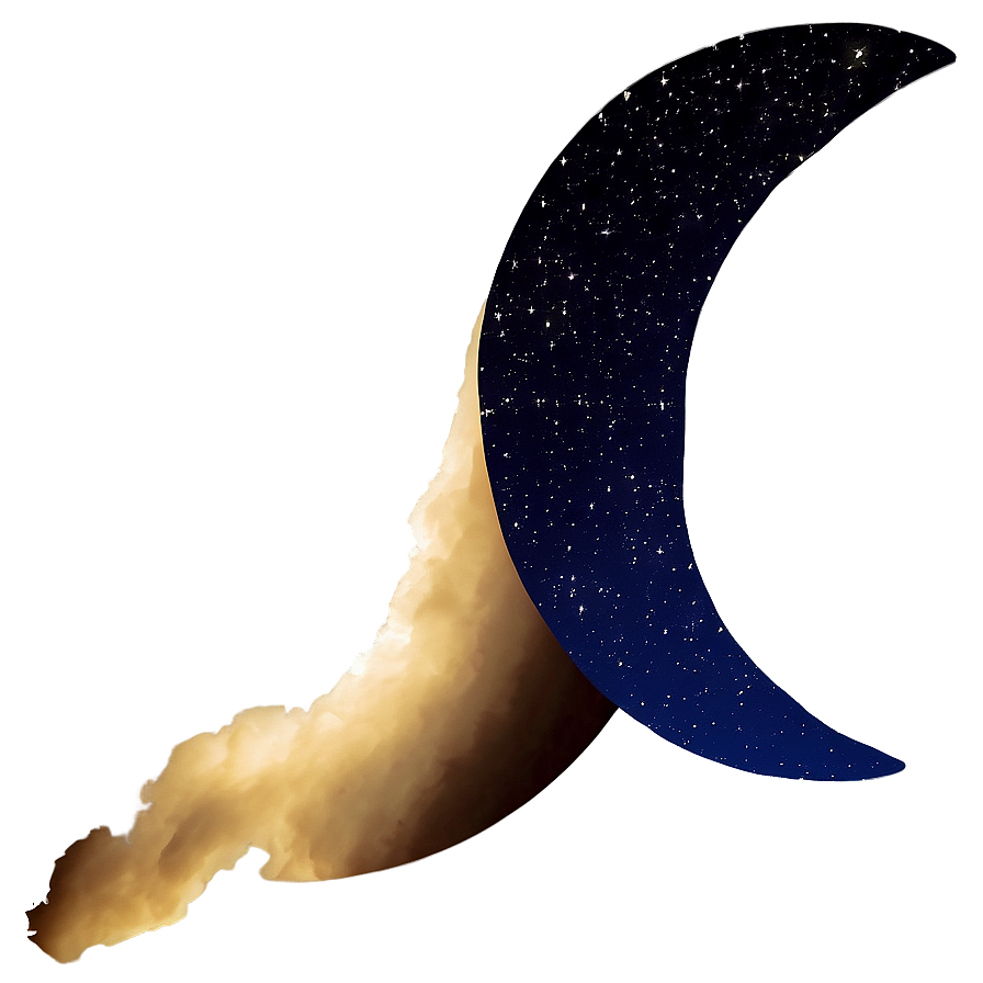 Crescent Moon Night Sky Png 7 PNG image