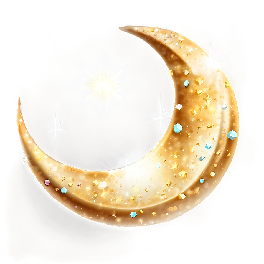 Crescent Moon With Crystals Png 05212024 PNG image