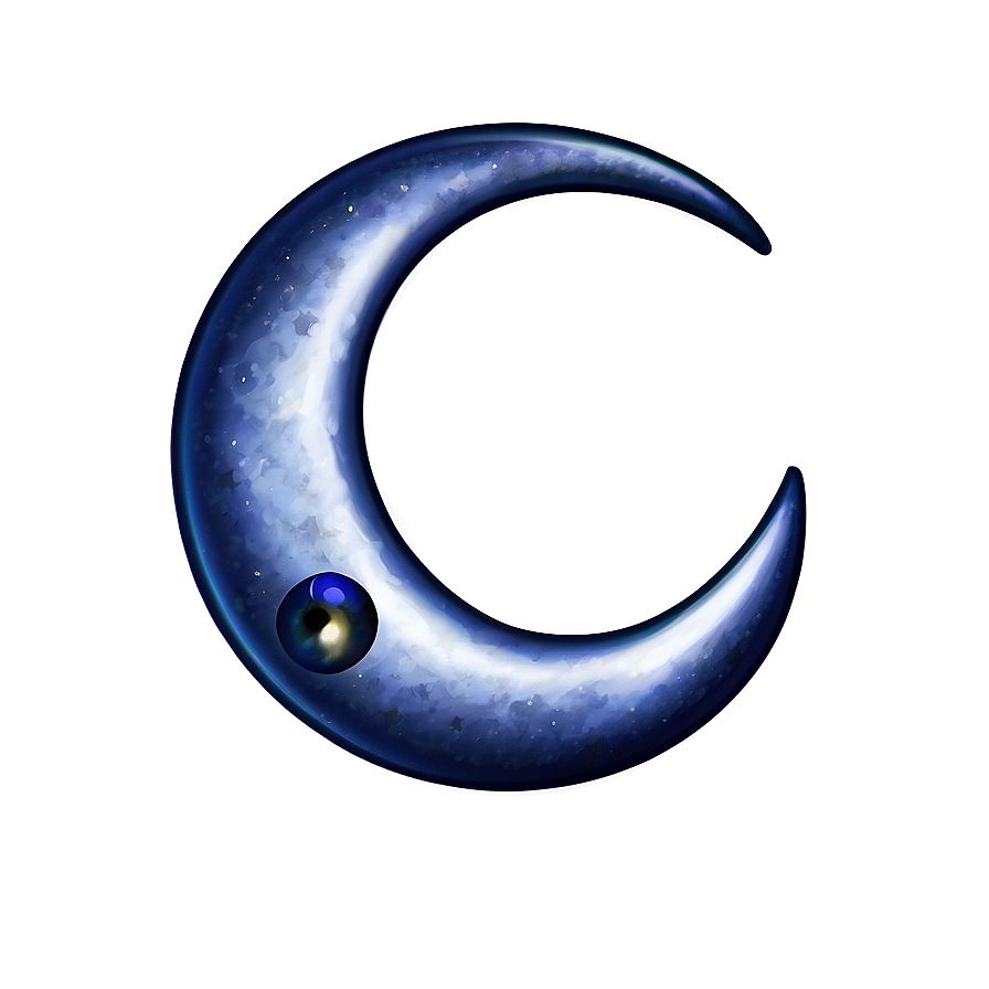 Crescent Moon With Eyes Png 61 PNG image