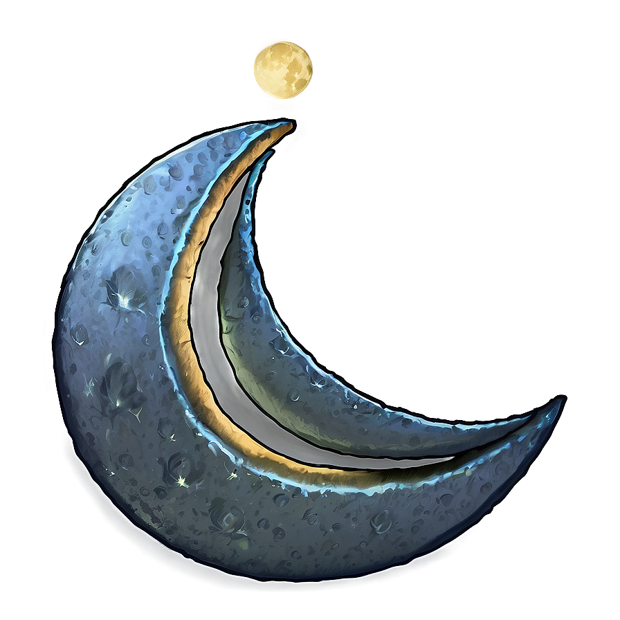 Crescent Moon With Eyes Png 75 PNG image