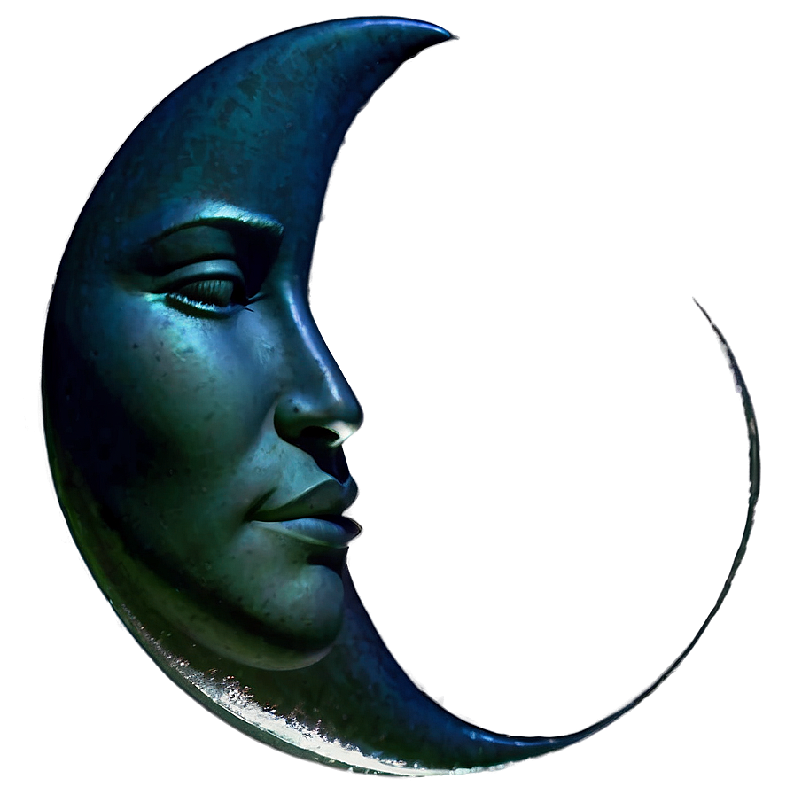 Crescent Moon With Face Png Spp PNG image