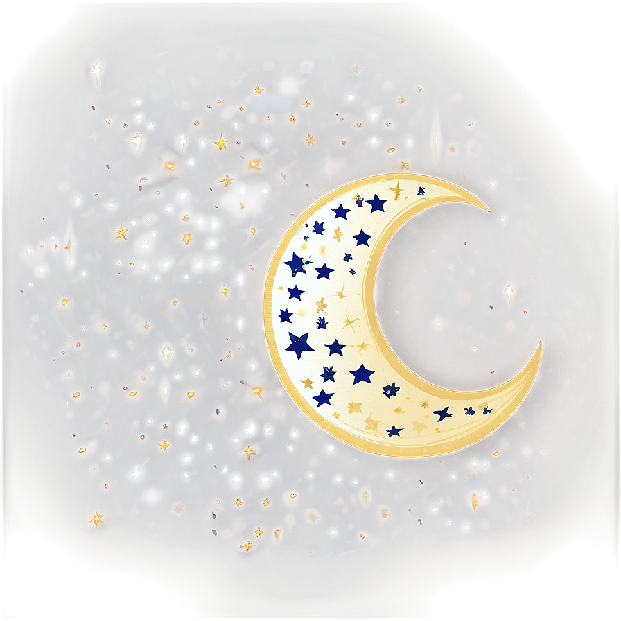 Crescent Moon With Stars Png 52 PNG image