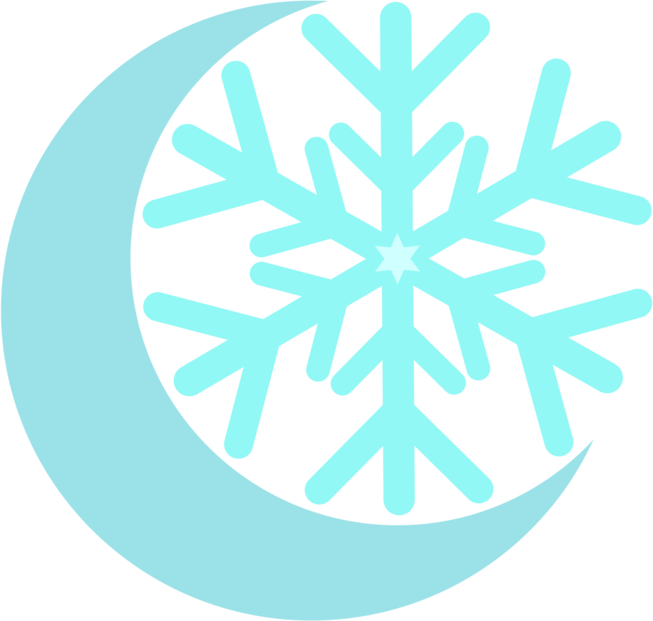 Crescent Moonand Snowflake Icon PNG image