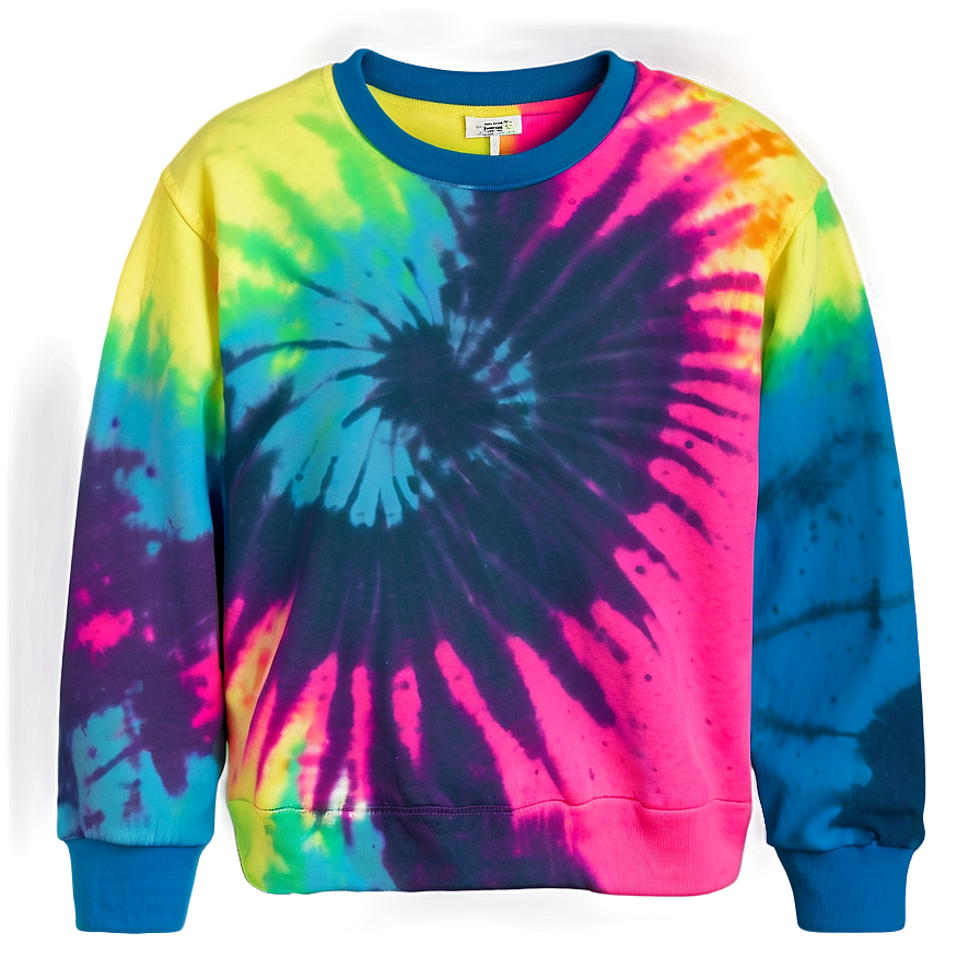 Crewneck Top With Tie Dye Png 85 PNG image