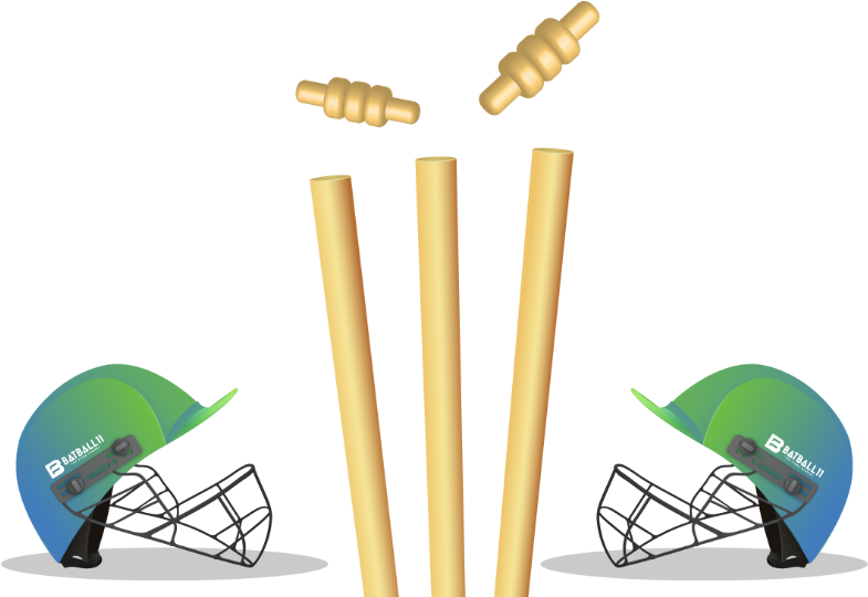 Cricket Bails Dislodged PNG image