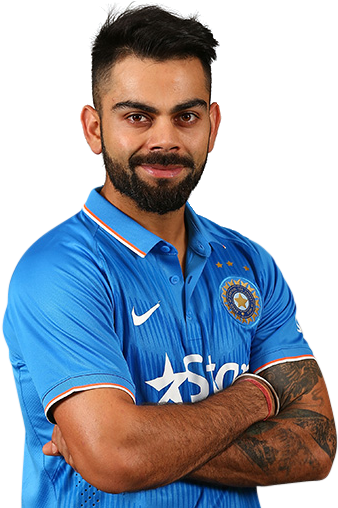 Cricket Playerin Blue Jersey PNG image