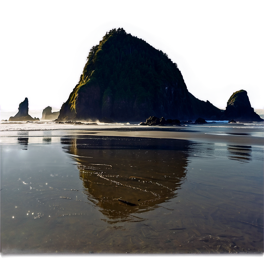 Crisp Cannon Beach Morning Png Jqb PNG image