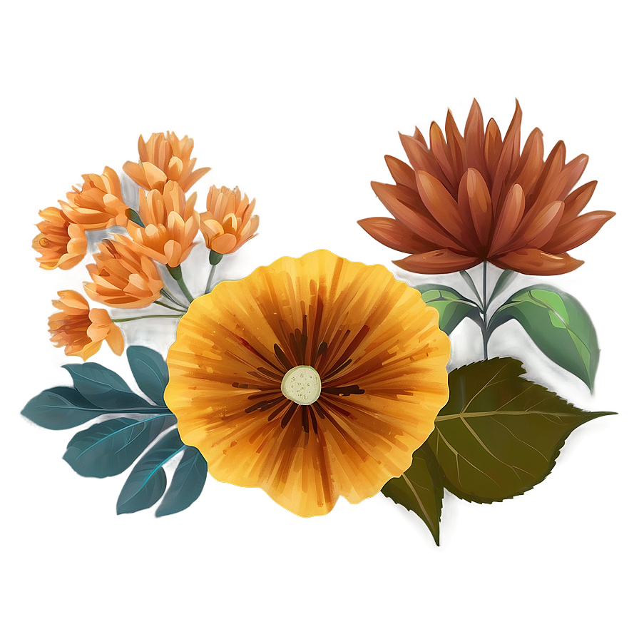 Crisp Fall Flowers Png Vbm97 PNG image