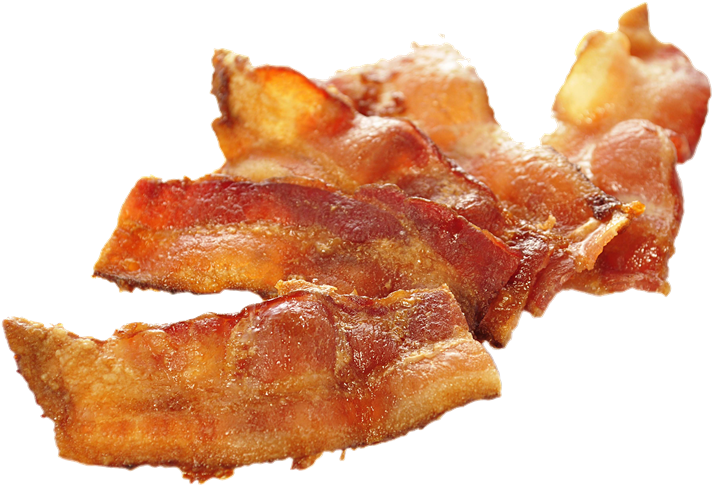 Crispy Bacon Strips Transparent Background PNG image
