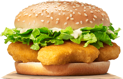 Crispy Chicken Burger Isolated PNG image
