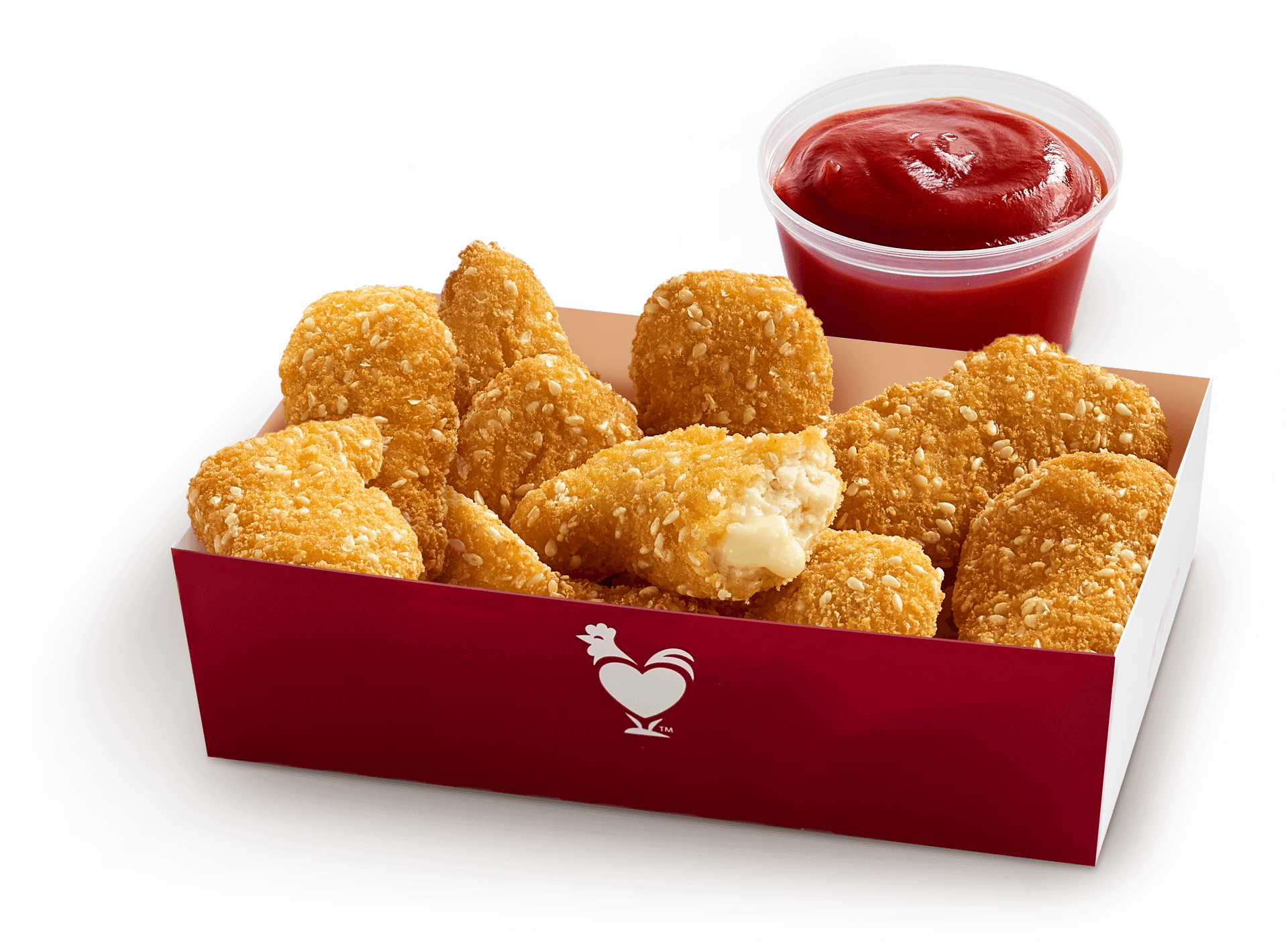 Crispy Chicken Nuggetswith Ketchup PNG image