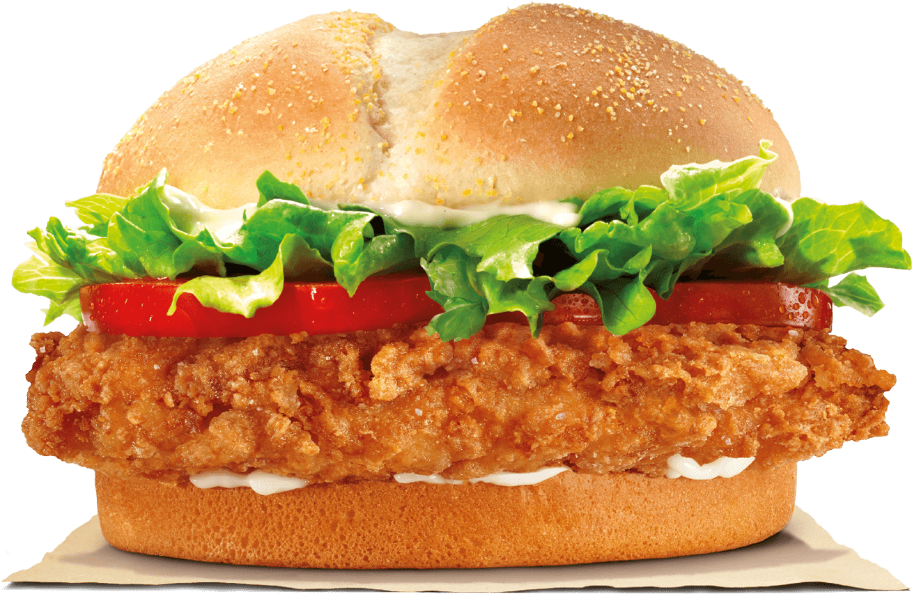 Crispy Chicken Sandwich Burger King PNG image