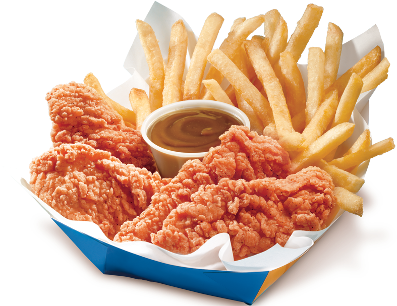 Crispy Chicken Tenders Fries Combo PNG image