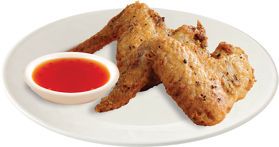 Crispy Chicken Wingswith Sauce PNG image