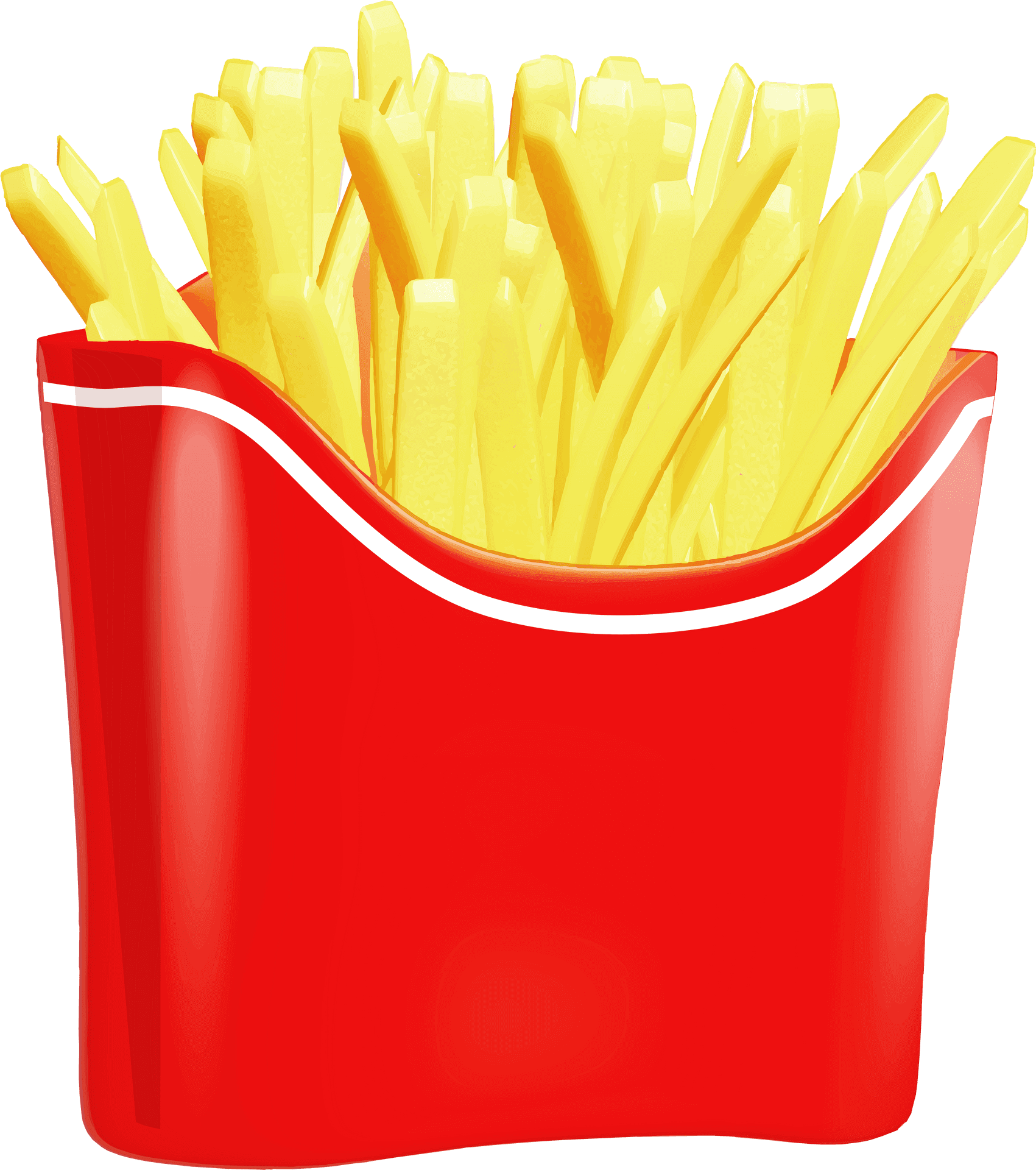 Crispy French Fries Cartoon PNG image