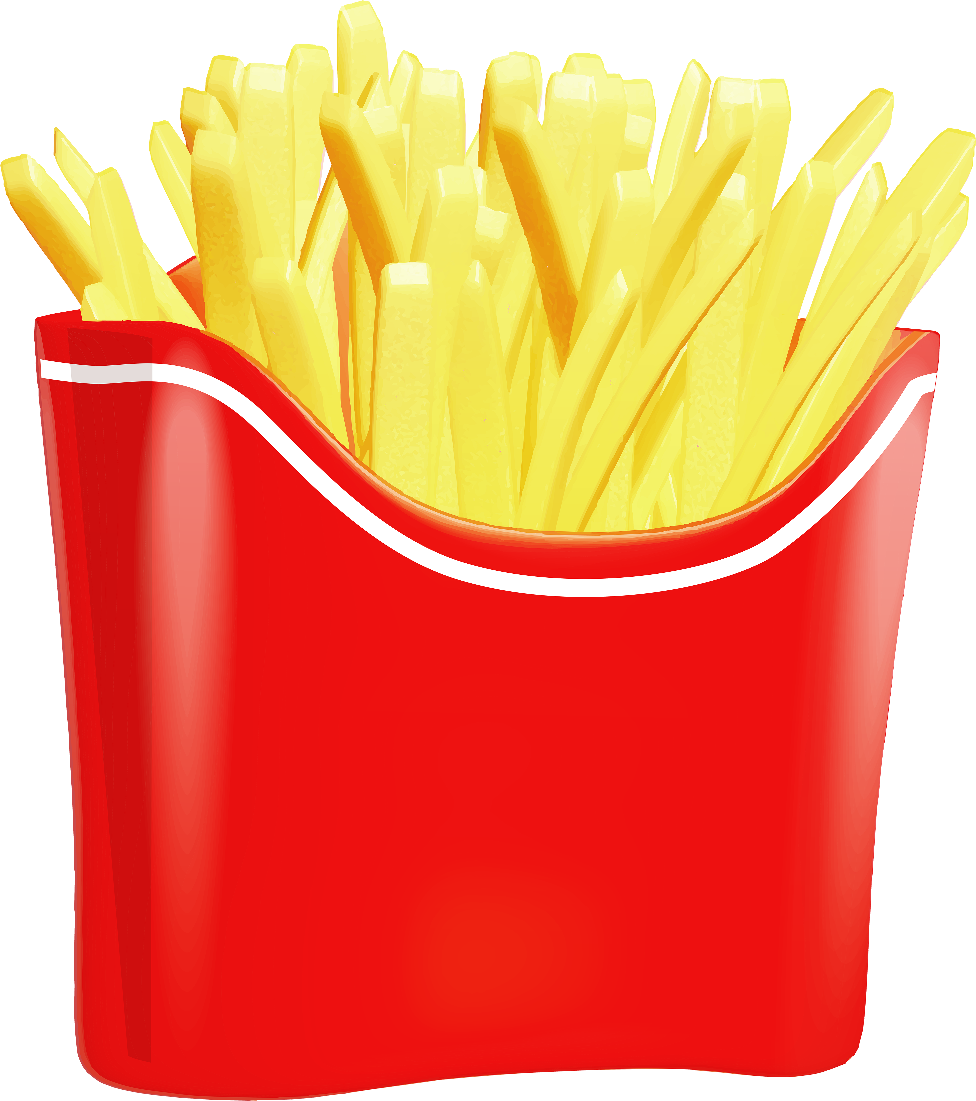 Crispy French Fries Red Box PNG image