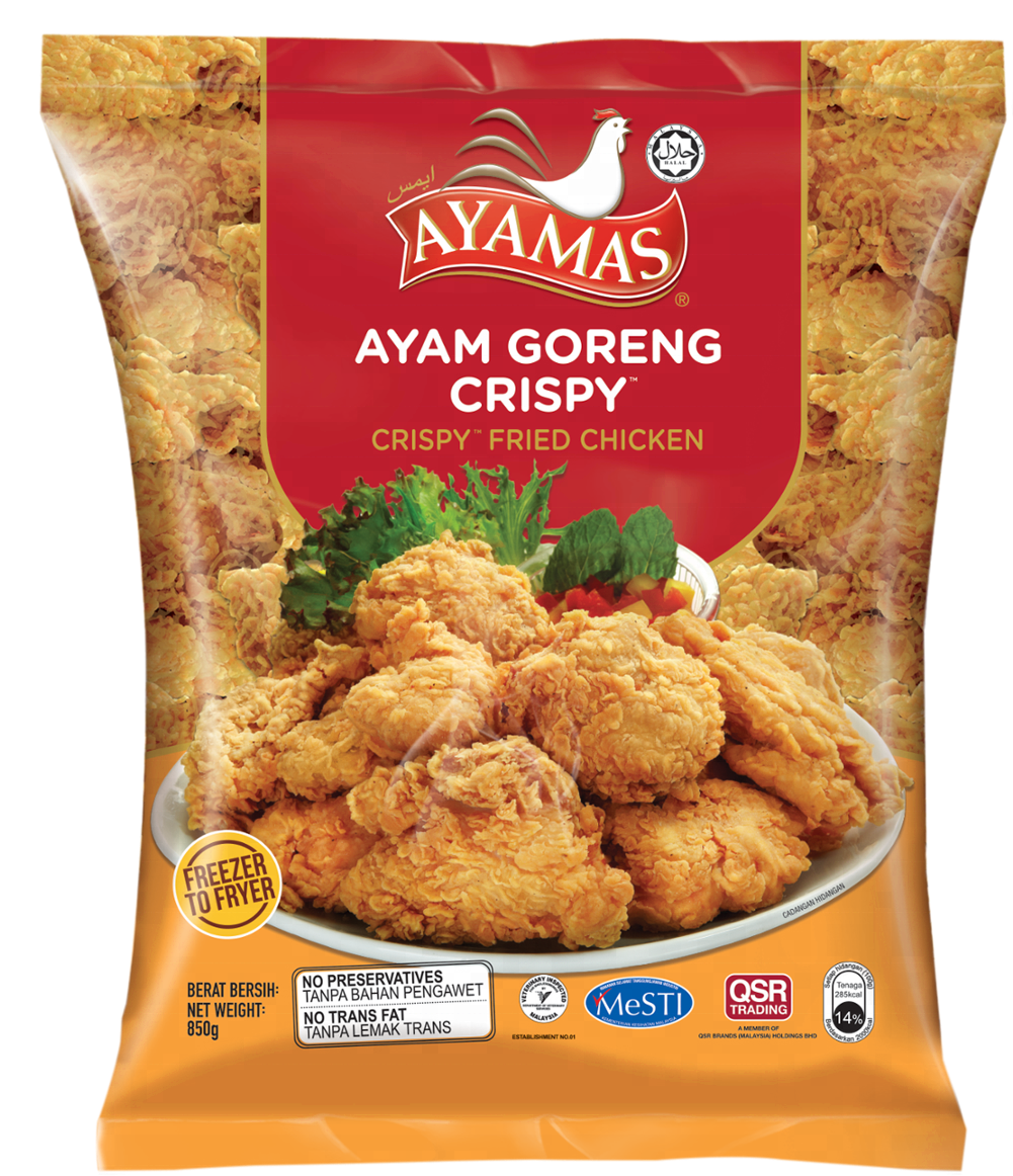 Crispy Fried Chicken Packaging Ayamas PNG image