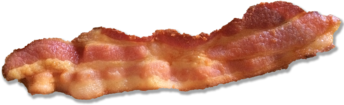 Crispy Single Slice Bacon PNG image