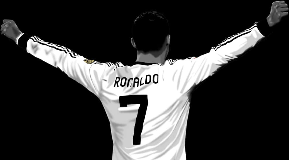 Cristiano Ronaldo Celebration Silhouette PNG image