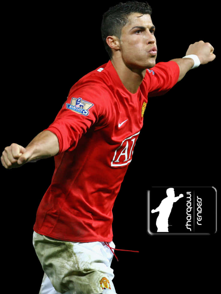 Cristiano Ronaldo Manchester United Celebration PNG image
