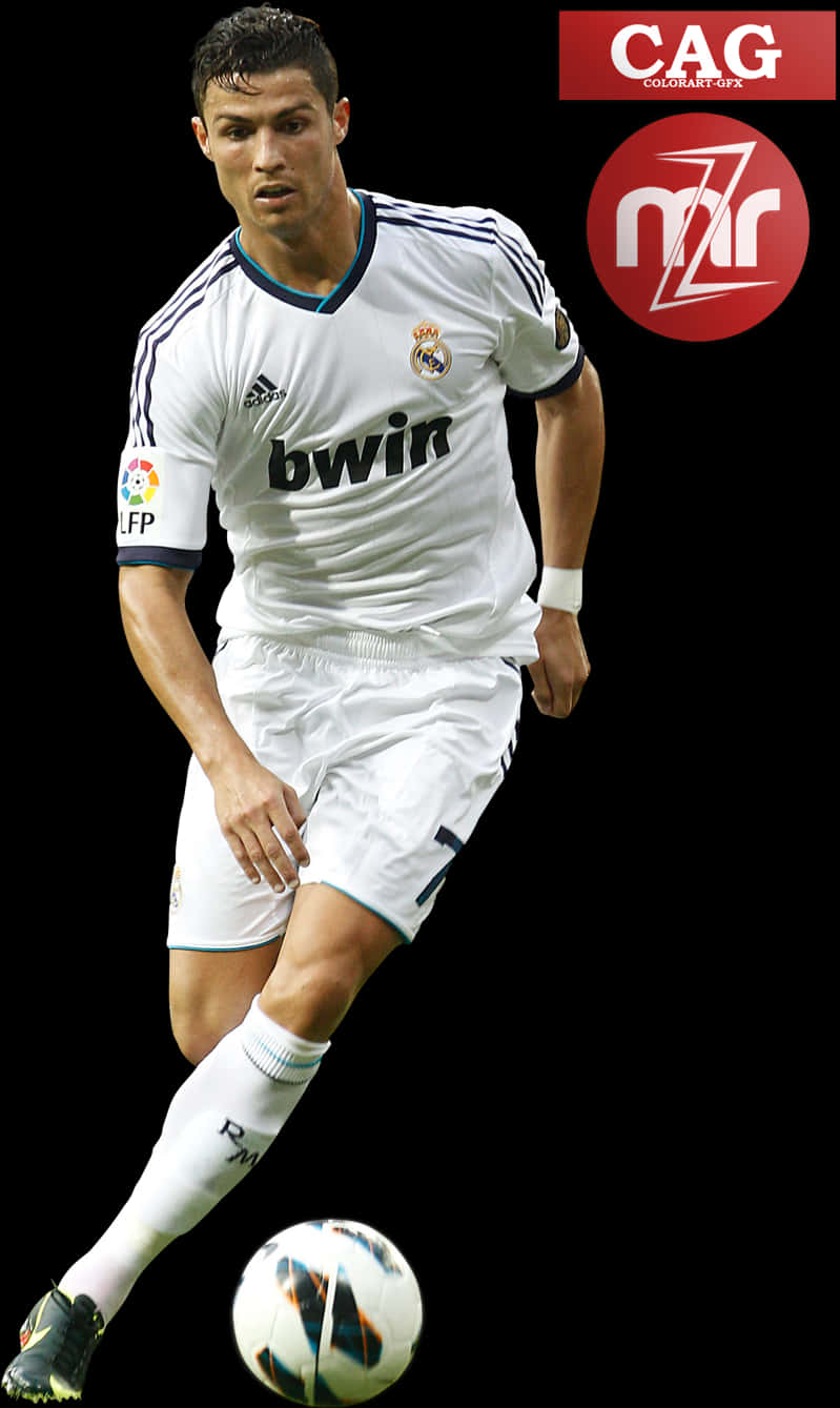 Cristiano Ronaldo Real Madrid Action PNG image