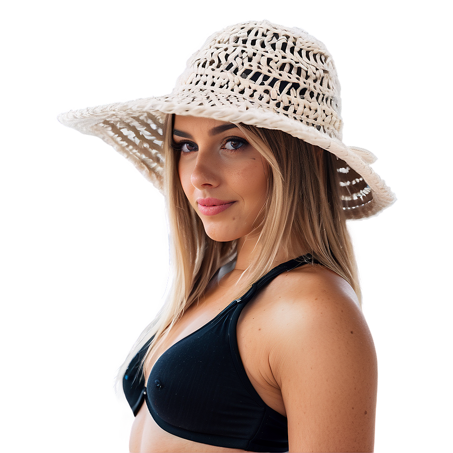 Crochet Beach Hat Png 06212024 PNG image