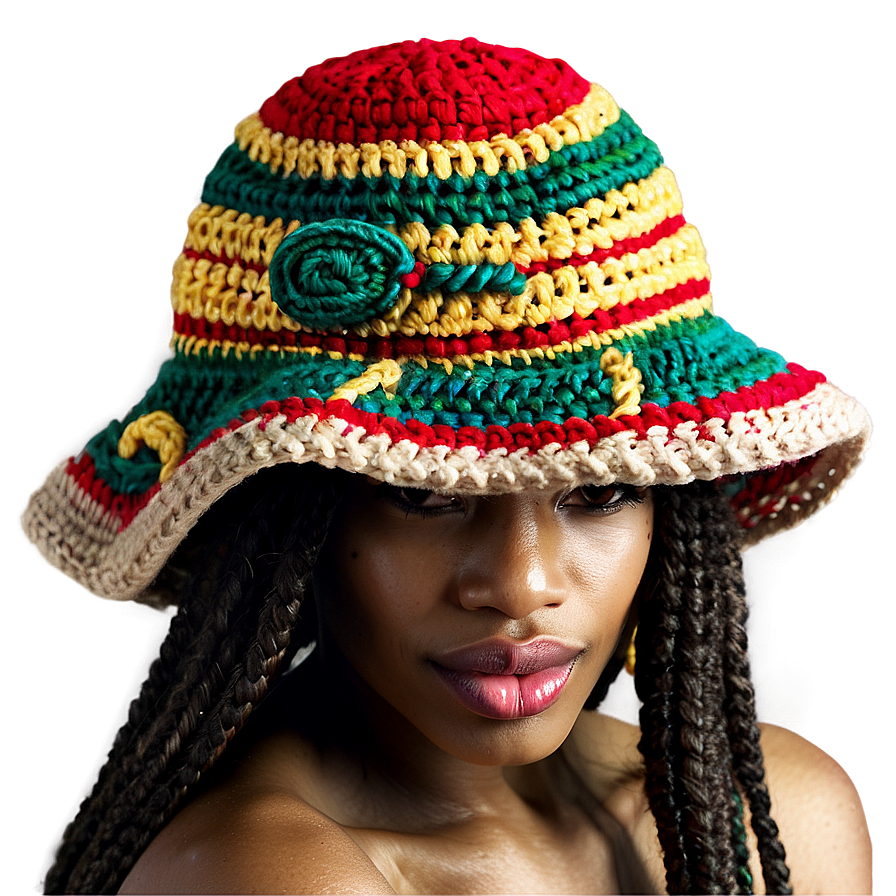 Crochet Rasta Hat Art Png Rxr12 PNG image