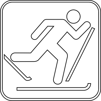 Cross Country Skiing Symbol PNG image