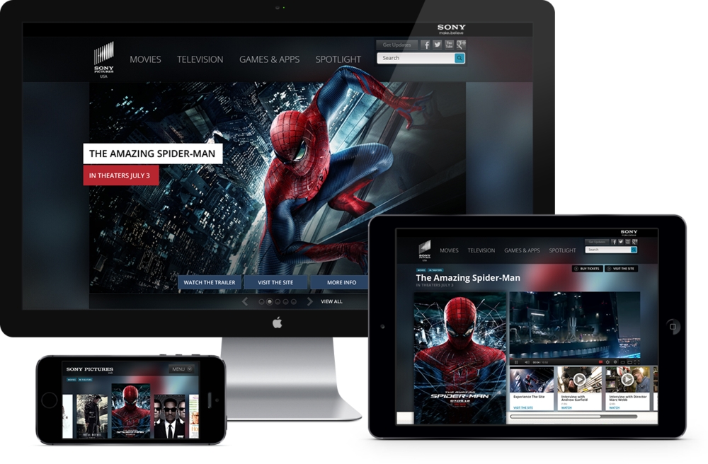 Cross Device Display Spiderman Movie PNG image