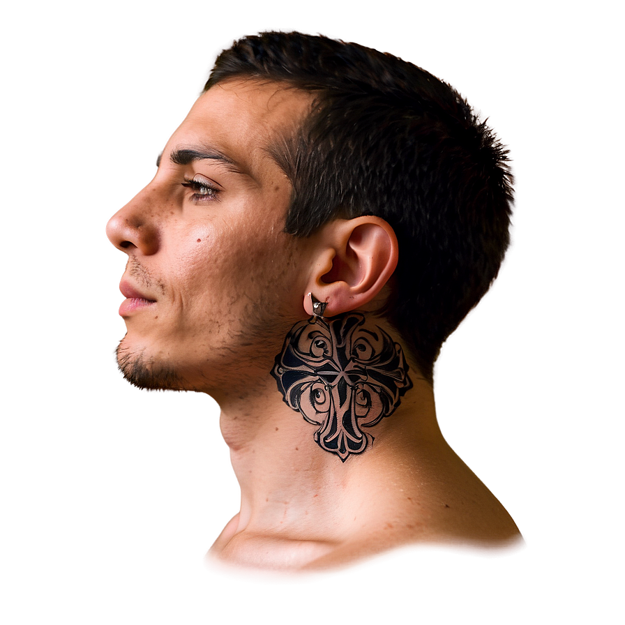 Cross Neck Tattoo Profiles Png Koc29 PNG image