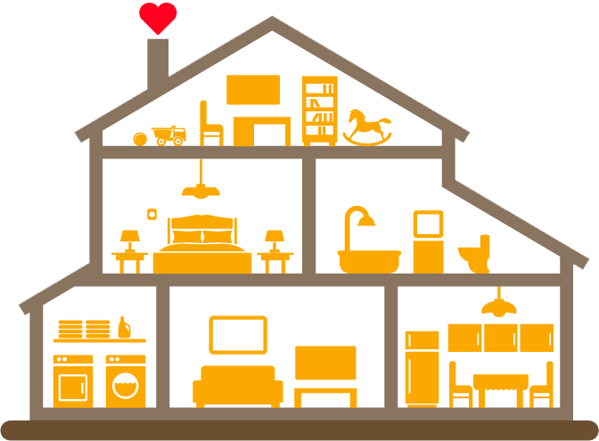 Cross Section Home Clipart PNG image