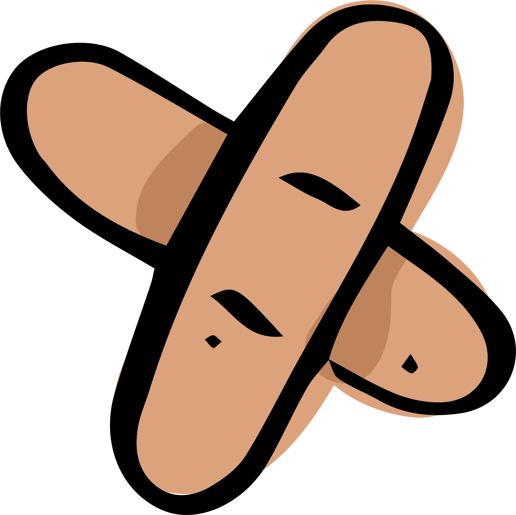 Crossed Adhesive Bandages PNG image
