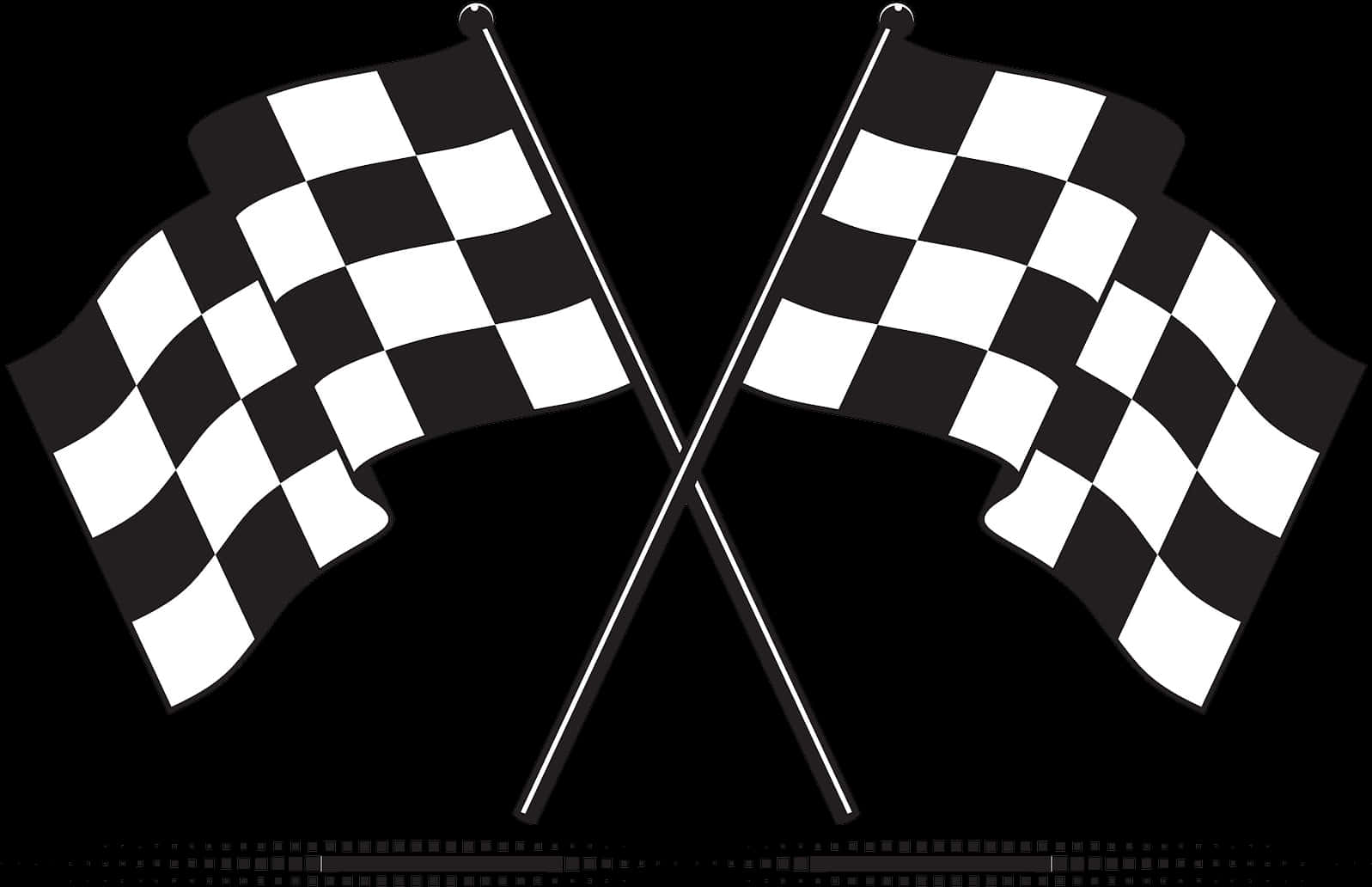 Crossed Checkered Flags PNG image